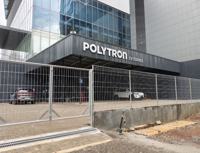 Hasil paving block Polytron EV Jl. Sudirman Jakarta Pusat