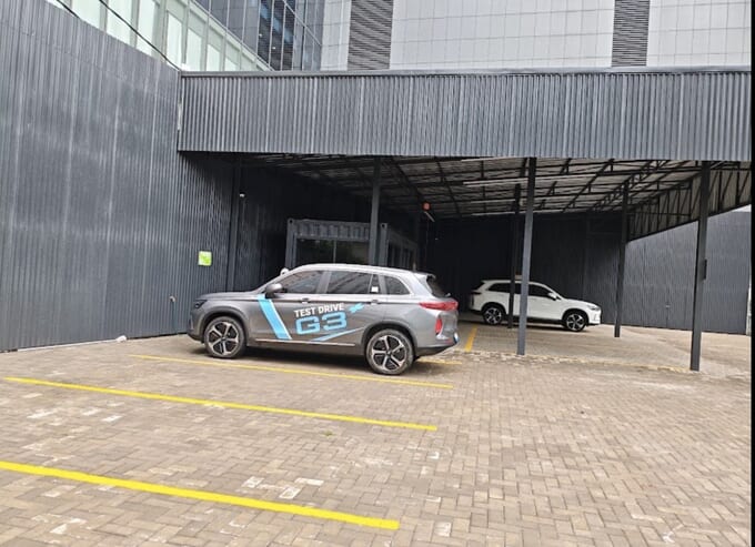 Hasil paving block Polytron EV Jl. Sudirman Jakarta Pusat