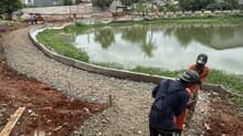 Taman grassblock IT PLN pemasangan